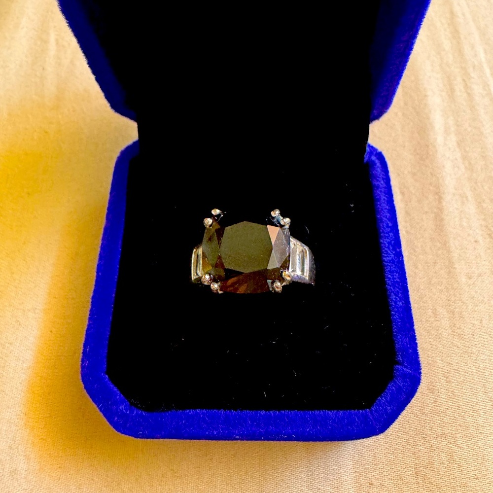 Silver Smokey Quartz Ring